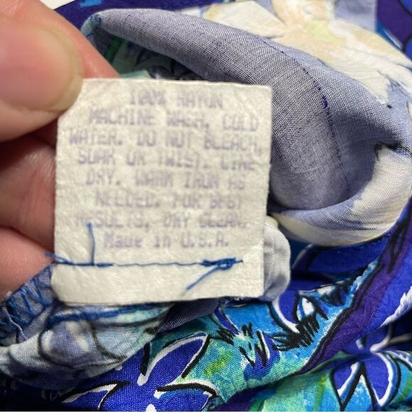 JAMS WORLD Hawaiian Vintage Orchid Row Purple Floral Sleeveless Dress sz Small - Picture 8 of 8